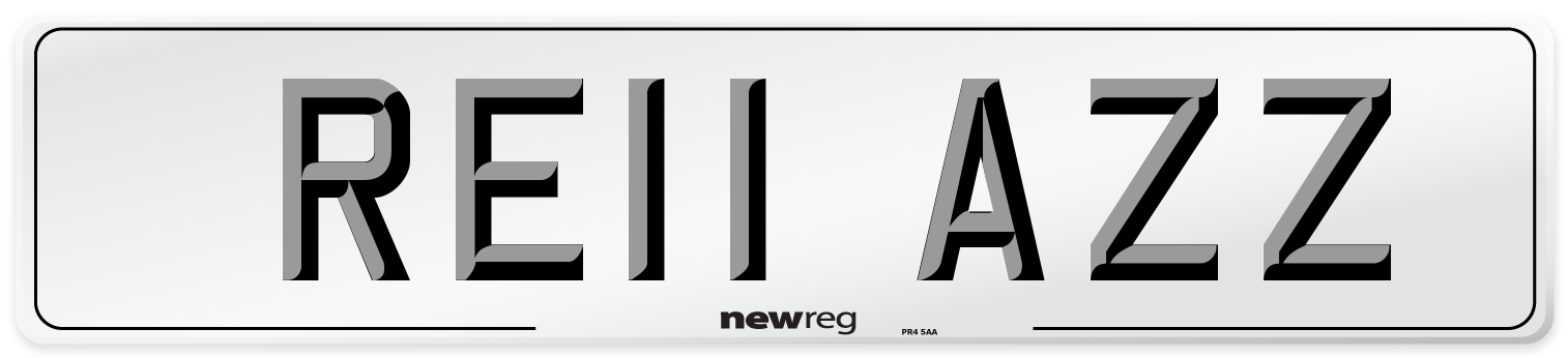 RE11 AZZ Number Plate from New Reg